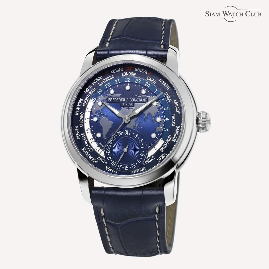 นาฬิกา frederique constant-apr-2023-Frederique Constant Classic Worldtimer Manufacture