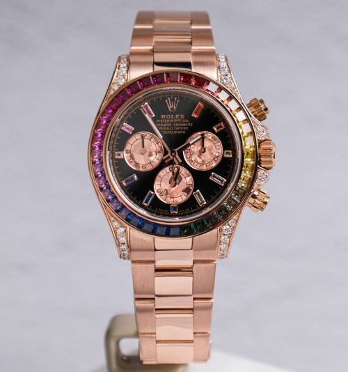 Rolex Daytona Rainbow 18k Rose Gold