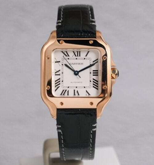 รับซื้อ Cartier De Santos 18k Rose Gold Medium size