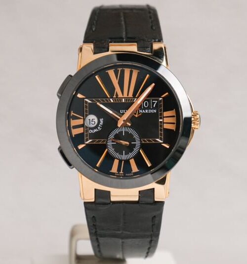 รับซื้อ ulysse nardin executive dual time rose gold