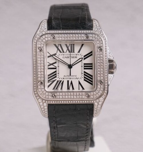 นาฬิกามือสอง Cartier Santos 100 XL Diamonds