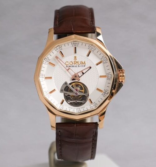 ขายนาฬิกา Corum Admirals Cup 18K Rose Gold Flying Tourbillon