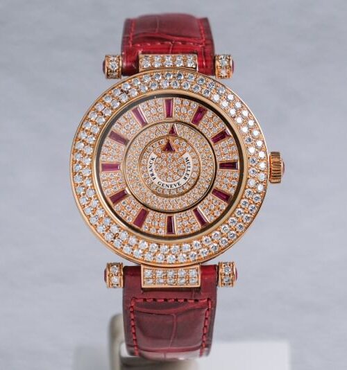 Franck Muller Double Mystery 18K Rose Gold Full Diamond