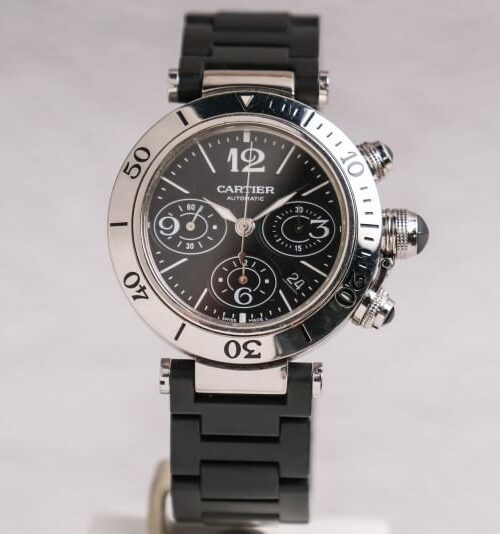 นาฬิกามือสอง Cartier Pasha De Cartier Chronograph Black PVD