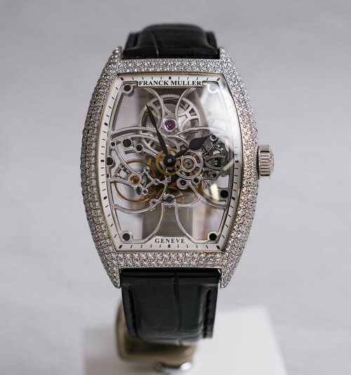 Franck Muller 8880 18K White Gold Diamonds Skeleton 7 Days