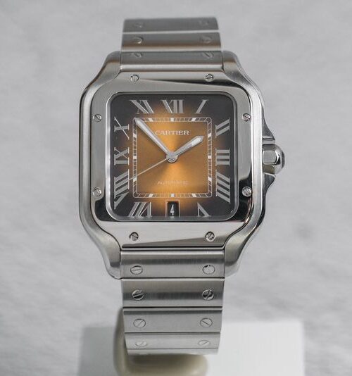 Cartier De Santos L Brown Dial