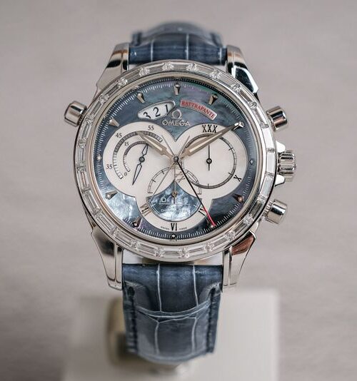 Omega De Ville Chronoscope Rattrapante MOP Diamond Platinum 950