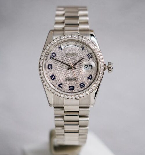 ROLEX Day Date 36 Platinum Diamond