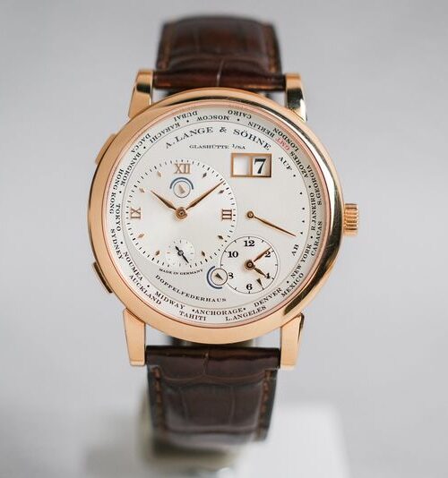A Lange & Sohne Grand Lange ONE Time Zone 18K Rose Gold