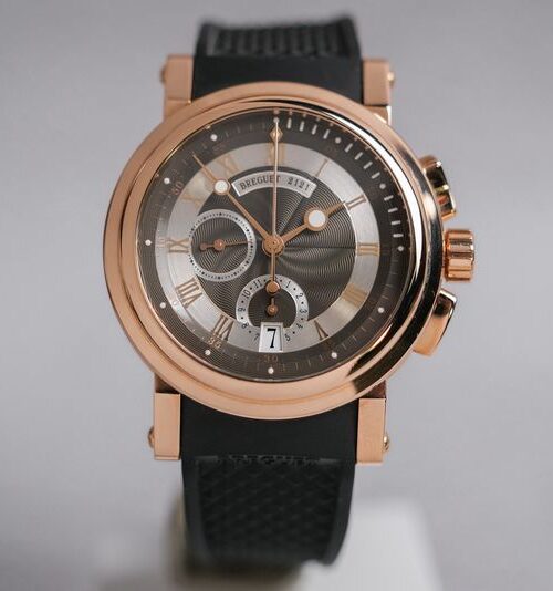 Breguet Marine Chronograph Full 18K Rose Gold Ref 5827