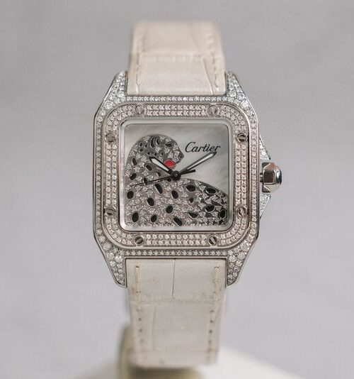 Cartier Santos 100 Medium Diamond Panther