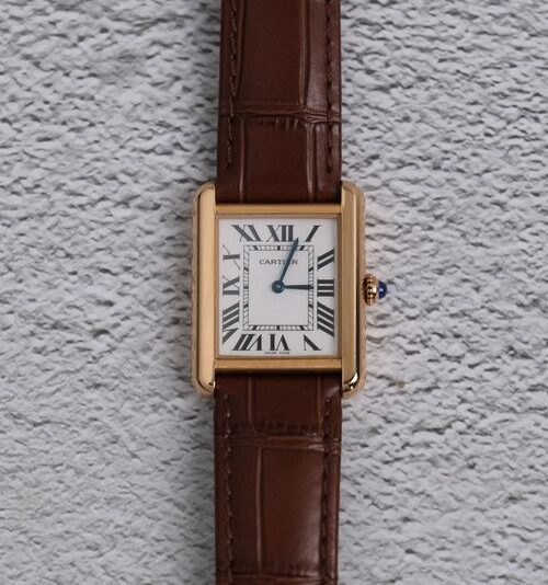 นาฬิกามือสอง Cartier Tank Solo Small Model 18K Rose Gold 3168