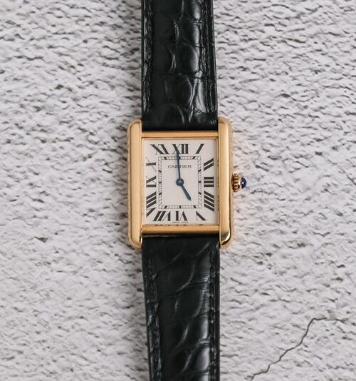 ร้านนาฬิกา Cartier Tank Solo Small Model 18K Yellow Gold W1018755