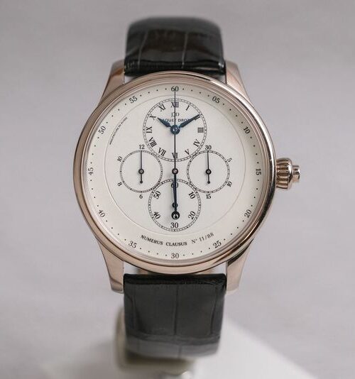 Jaquet Droz Chrono Monopoussoir 18K White Gold