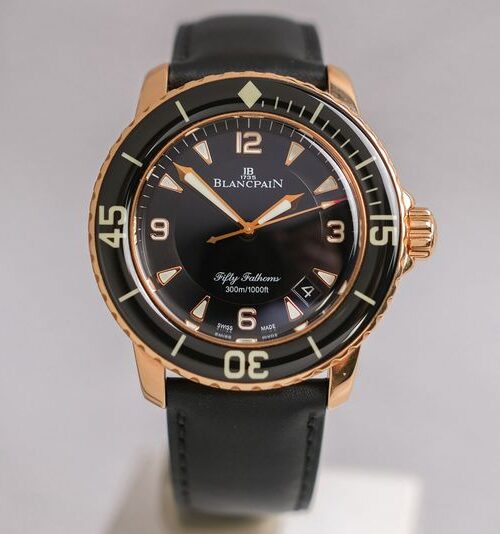 นาฬิกา Blancpain Fifty Fathoms 45mm 18K Rose Gold
