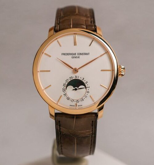 รับซื้อนาฬิกา Frederique Constant Slimline Manufacture Moonphase 18K Rose Gold