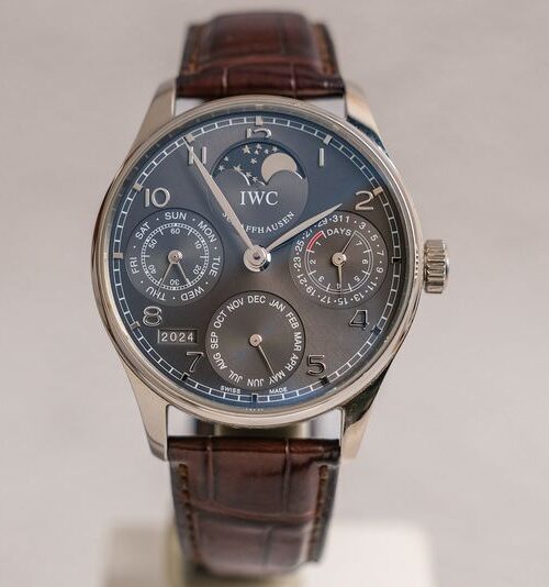IWC Portugieser Perpetual Calendar Double Moonphase 18k white gold