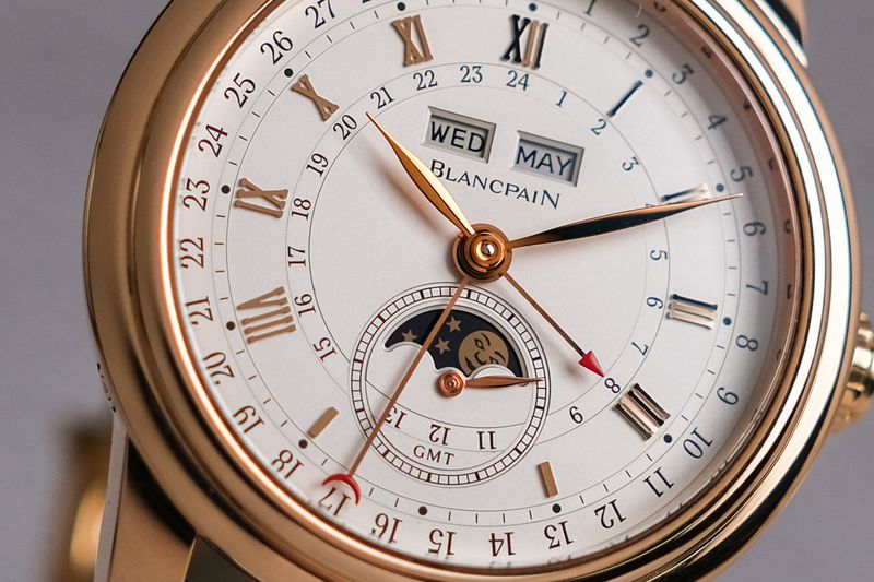 ขายนาฬิกา Blancpain Le Brassus GMT Moonphase Calendar 18K Rose Gold