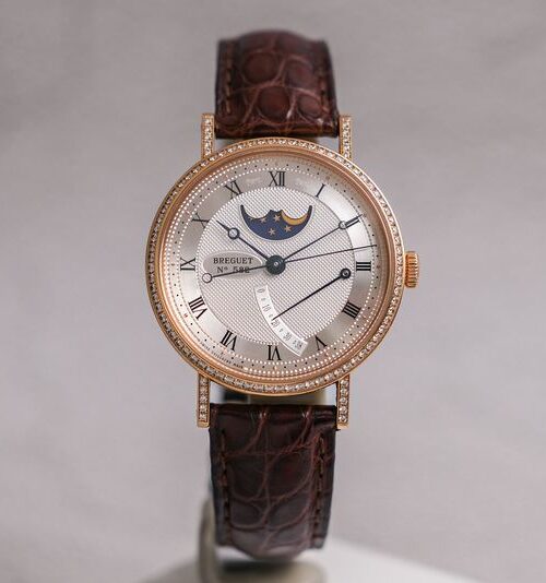 ขายนาฬิกา Breguet Classique Moonphase & Power Reserve 18K Rose Gold Diamond 8788