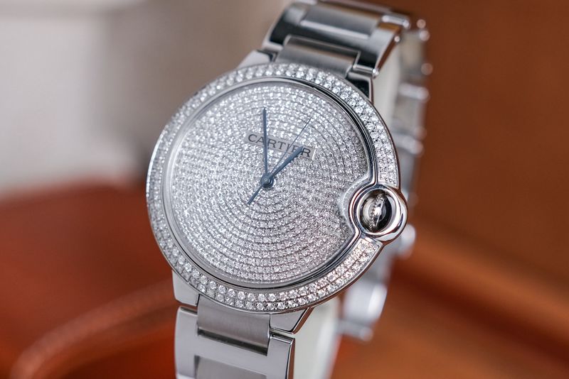 นาฬิกา Cartier Ballon Bleu 42 Full Diamond