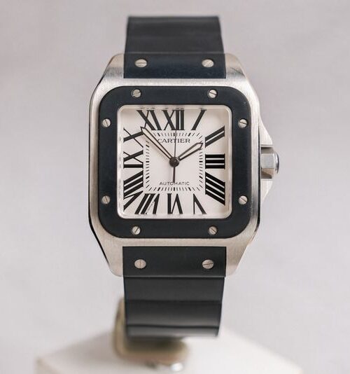 Cartier Santos 100 XL Black Rubber