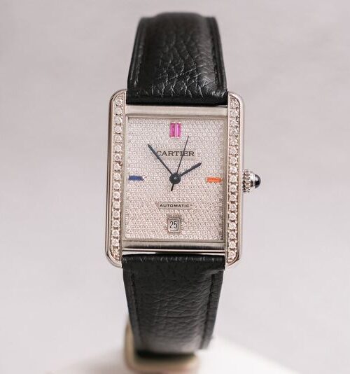 ขายนาฬิกา Cartier Santos Galbee 1565 Full Diamond