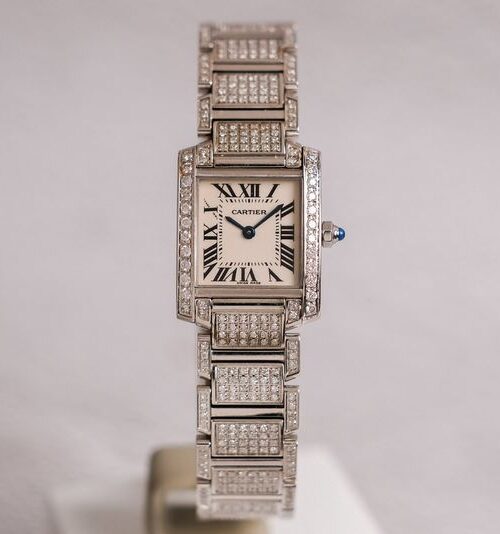 นาฬิกา Cartier Tank Fracaise Full Diamond