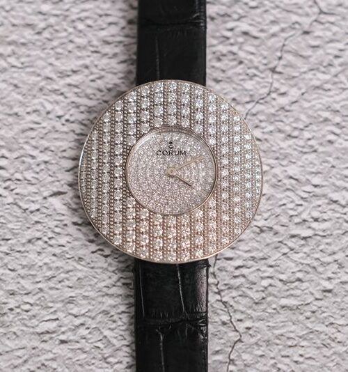 นาฬิกา Corum Chinese Hat 18K White Gold Full Diamond Limited Edition