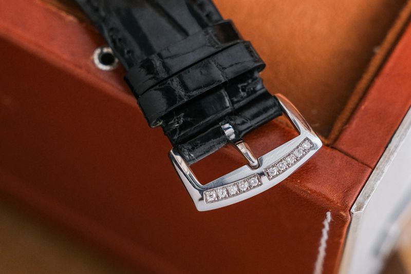 Franck Muller Master Square Color Dream Diamond leather strap with buckle