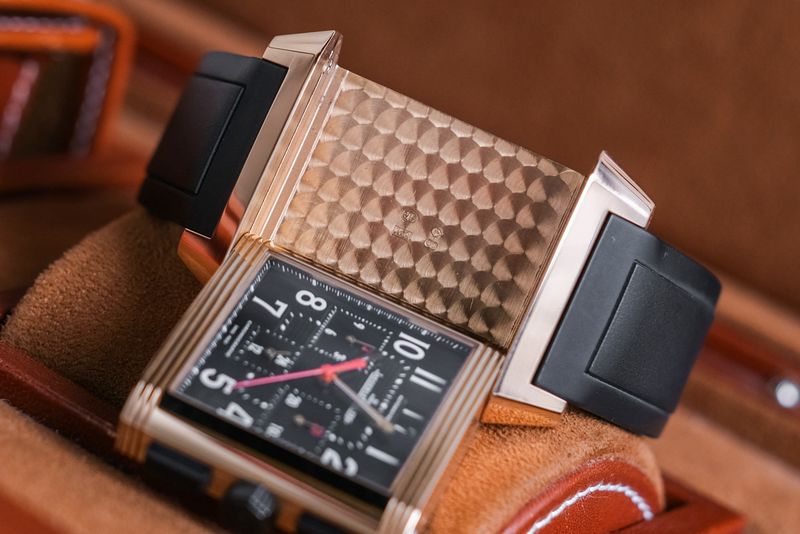 ขายนาฬิกา Jaeger LeCoultre Reverso Squadra Chronograph 18K Rose Gold