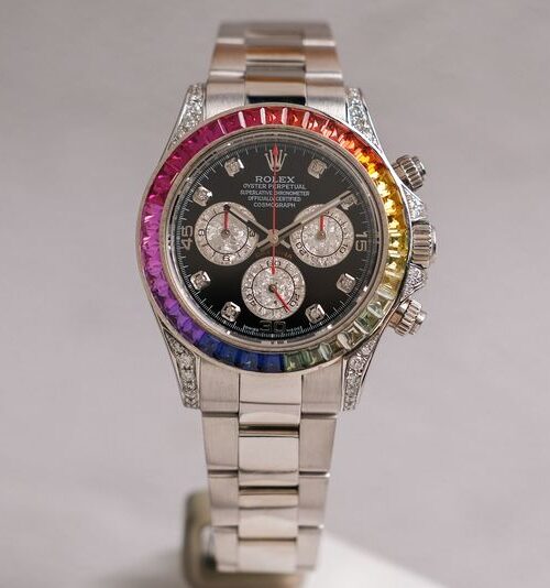Rolex Daytona Rainbow 18k White Gold