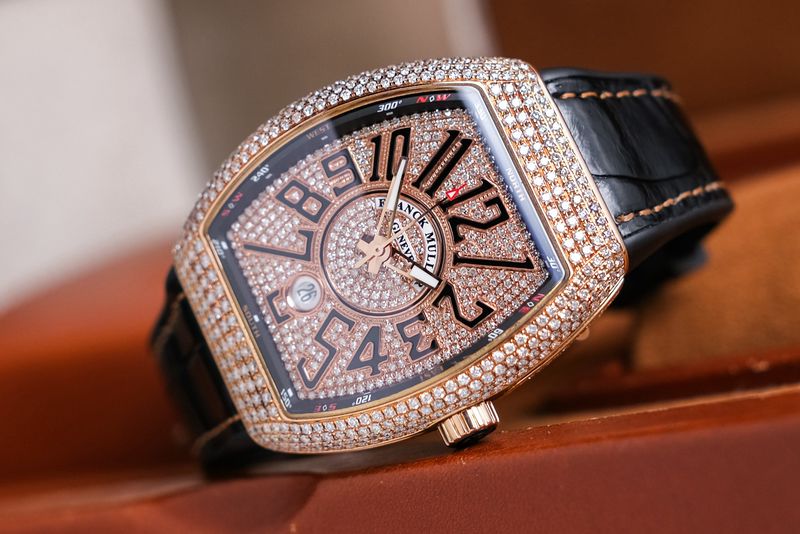 นาฬิกา Franck Muller Vanguard V41 18K Rose Gold Diamond