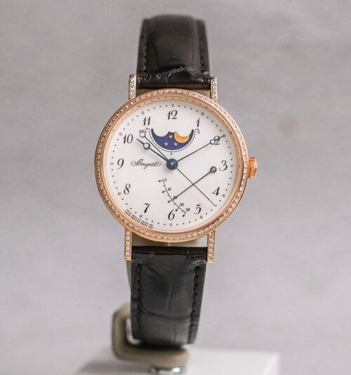 นาฬิกามือสอง Breguet Classique Moonphase & Power Reserve 18K Rose Gold Diamond 8788