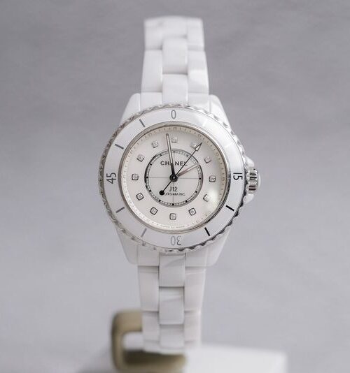 นาฬิกา CHANEL J12 White Ceramic MOP Diamond Automatic