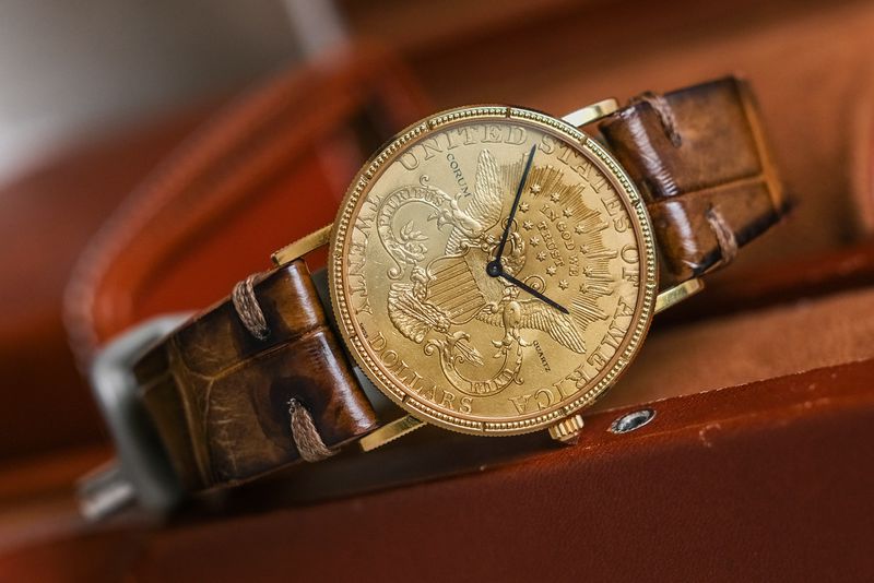 CORUM TWENTY DOLLAR COIN WATCH 18k GOLD (2)