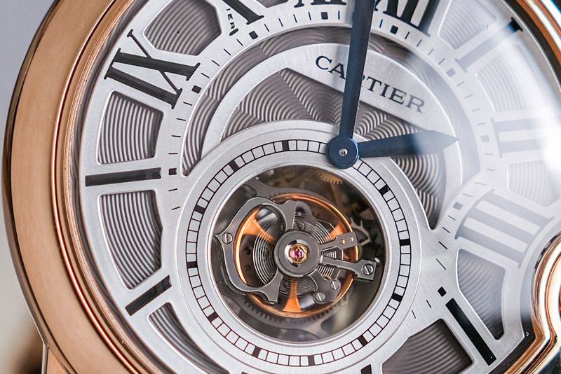 รับซื้อนาฬิกา Cartier Ballon Bleu Tourbillon 18K Rose Gold Skeleton