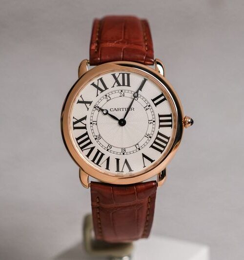 ขายนาฬิกา Cartier Ronde Louis Cartier 18K Rose Gold solid back case