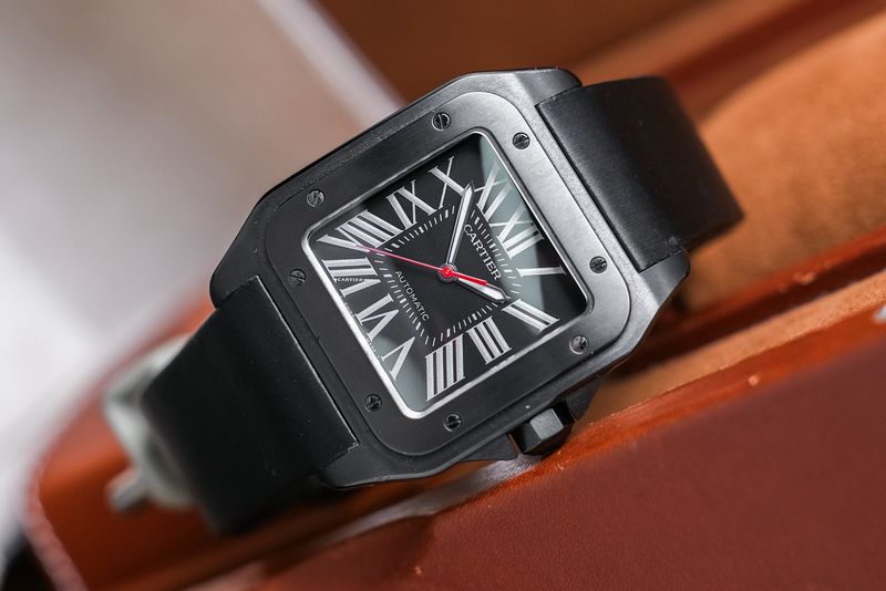 นาฬิกามือสอง Cartier Santos 100 XL ALL BLACK