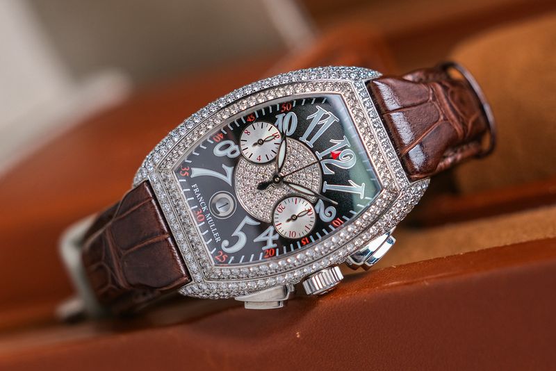 Franck Muller Conquistador 18K White Gold Diamonds (1)