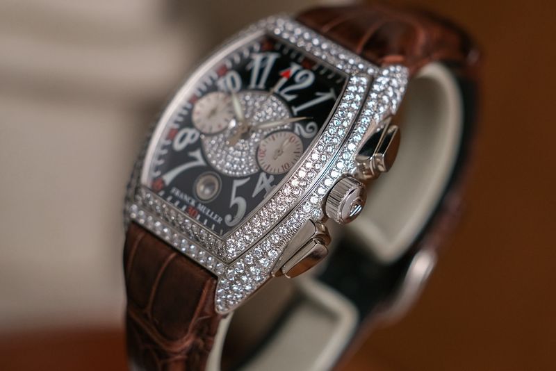 Franck Muller Conquistador 18K White Gold Diamonds (3)