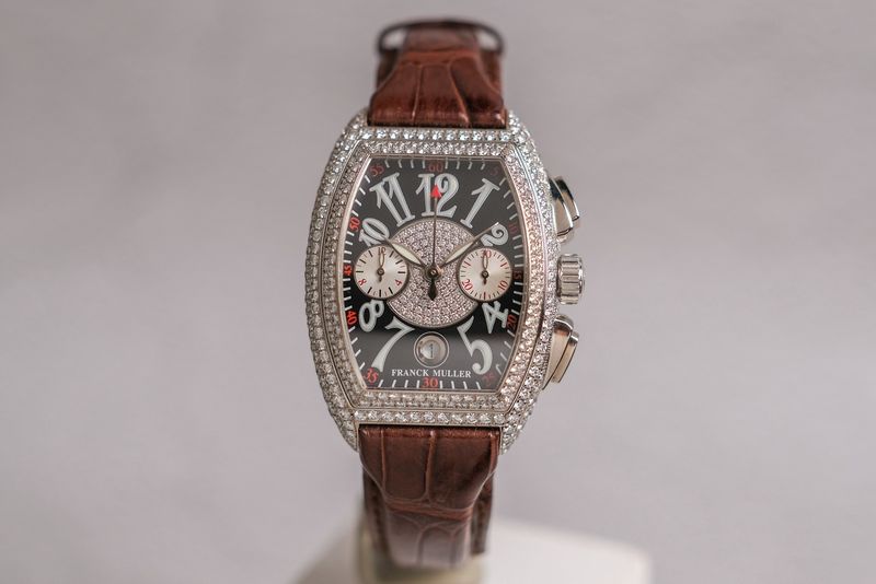 Franck Muller Conquistador 18K White Gold Diamonds (4)