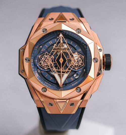นาฬิกา Hublot Big Bang Sang Bleu 18K Rose Gold Chronograph Limited