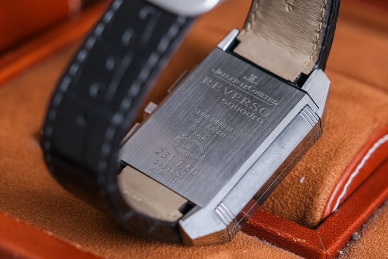 Jaeger LeCoultre Reverso Squadra Chronograph Worldtime Limited 1500 solid back case