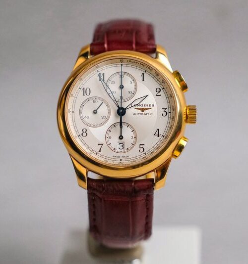 นาฬิกา Longines Chronograph 18K Gold Limited 90