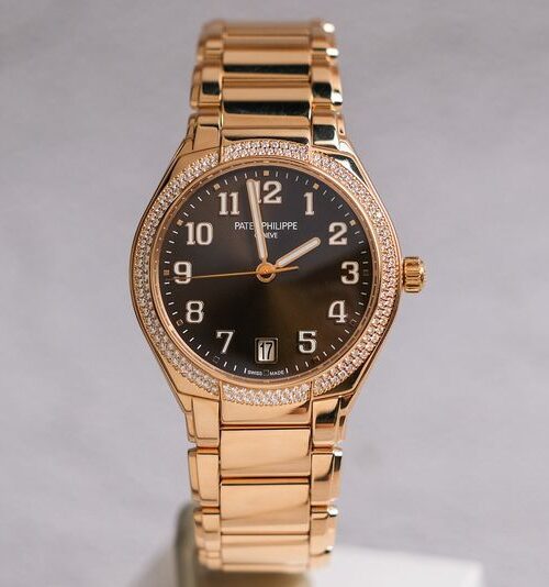 นาฬิกา Patek Philippe Twenty Four 18k Rose Gold Diamond 73001200