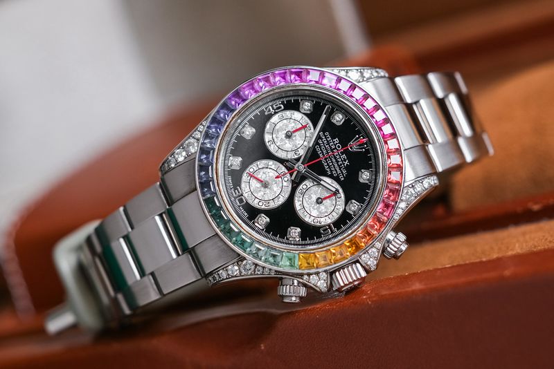 Rolex Daytona Rainbow 18k White Gold (1)