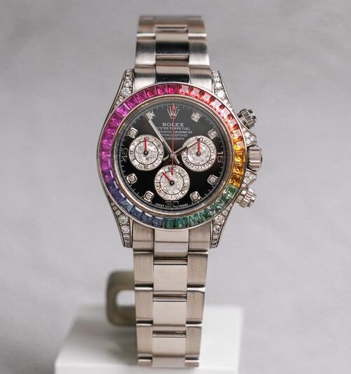 Rolex Daytona Rainbow 18k White Gold