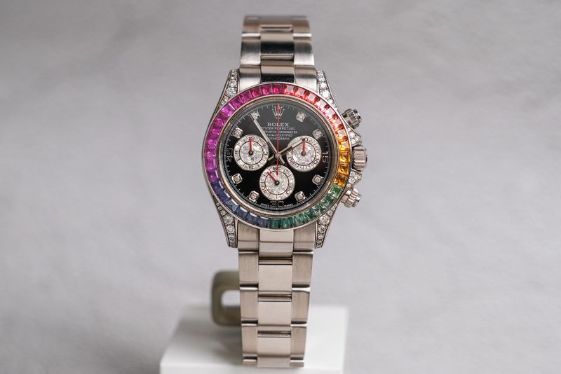 Rolex Daytona Rainbow 18k White Gold (3)