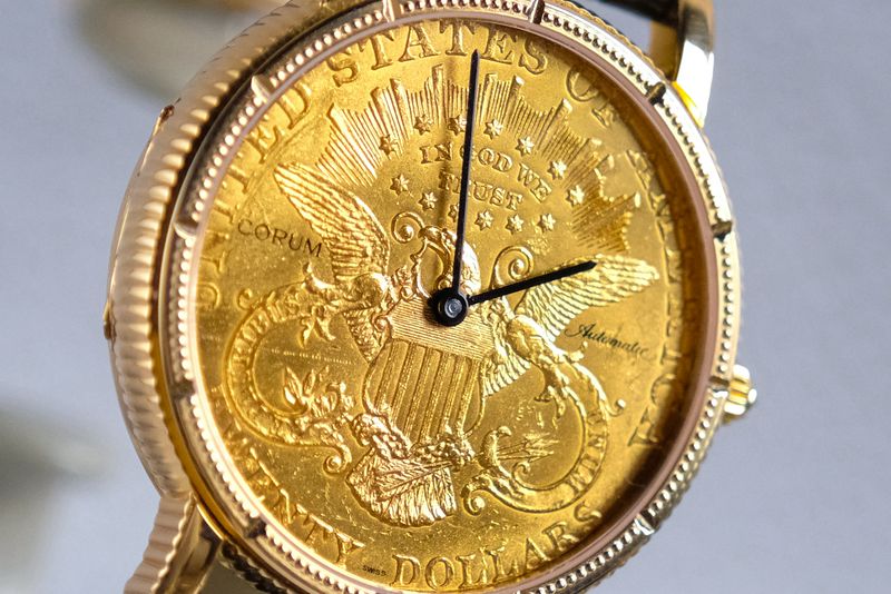CORUM TWENTY DOLLAR COIN WATCH 18k GOLD (8)