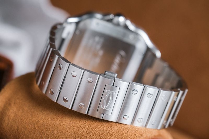 Cartier De Santos L Brown Dial stainless steel with folding buckle